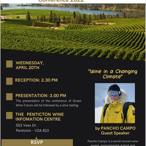 Invitation to the Canadian Press Event for the Green Wine Future Conference 2022 | April 20, 2022